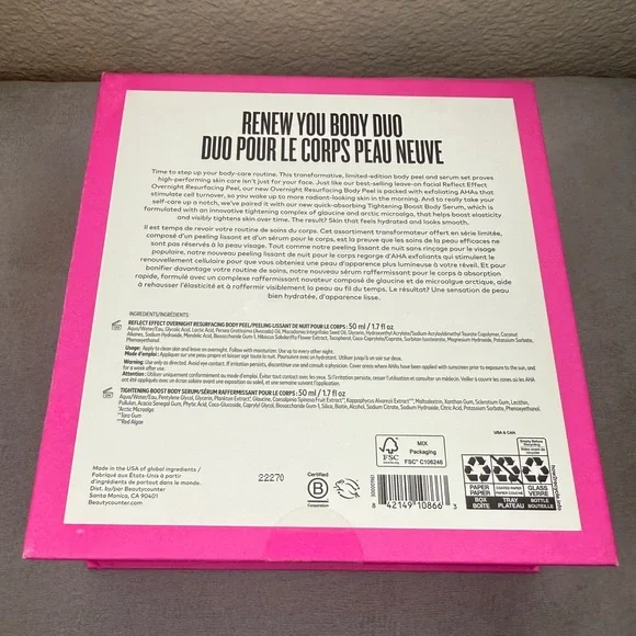 BeautyCounter Renew You Body Duo: Overnight Resurfacing Peel & Tight Boost Serum - Picture 3 of 14